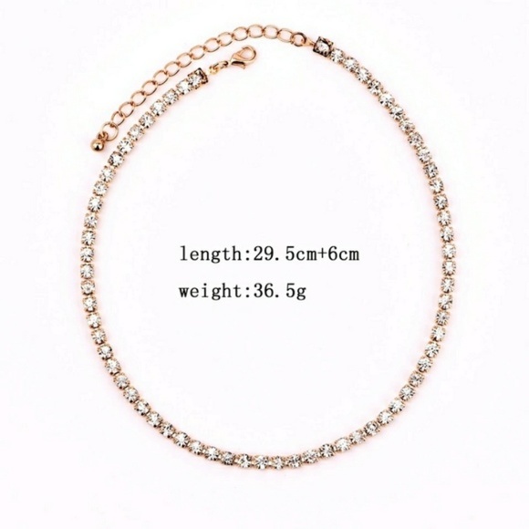 !!!!5 for $25 Gold Color Crystal Choker Necklace - Picture 3 of 5